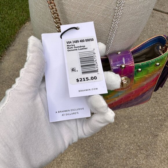 Brahmin Marley Multi Gumdrop Collection Leather Crossbody V04248940000050 NWT - Picture 9 of 16